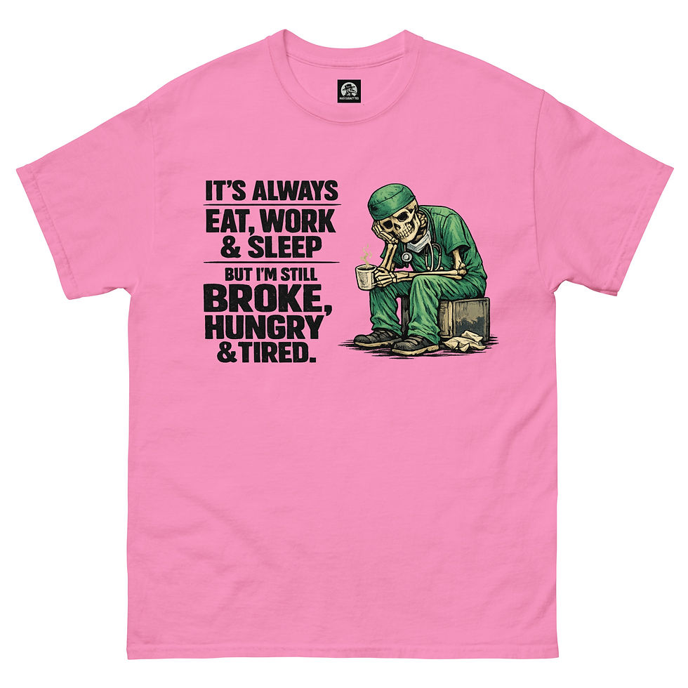 Thumbnail: It's Always Eat, Work & Sleep... But I'm Still Broke, Hungry & Tired classic tee