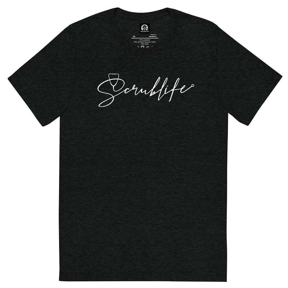 Thumbnail: White Scrub life Stethoscope Short sleeve t-shirt