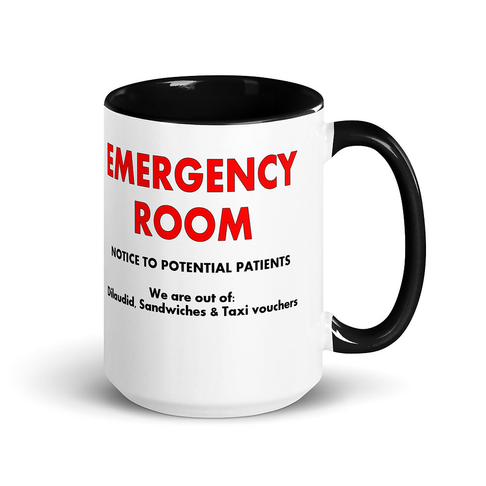 Thumbnail: Emergency Room Notice To Potential Patients Mug with Color Inside