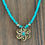 Thumbnail: Ornate Gold & Turquoise Unique Necklace