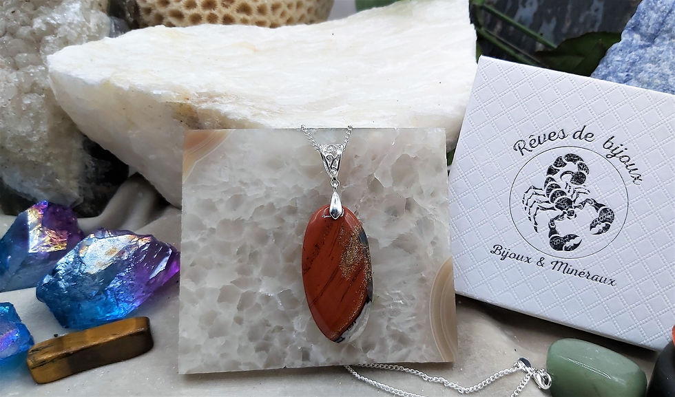 Miniature : Très beau pendentif de Jaspe Rouge