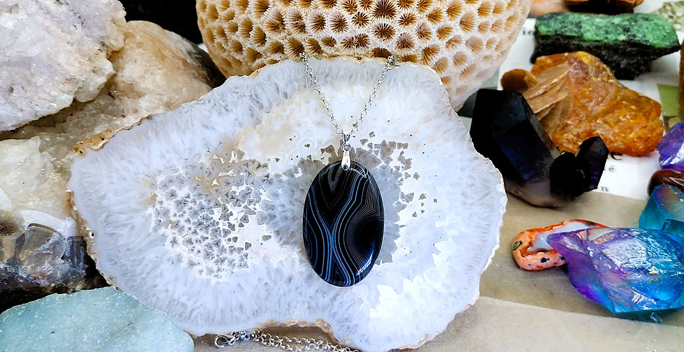 Miniature : Onyx rubané "Nicolo"