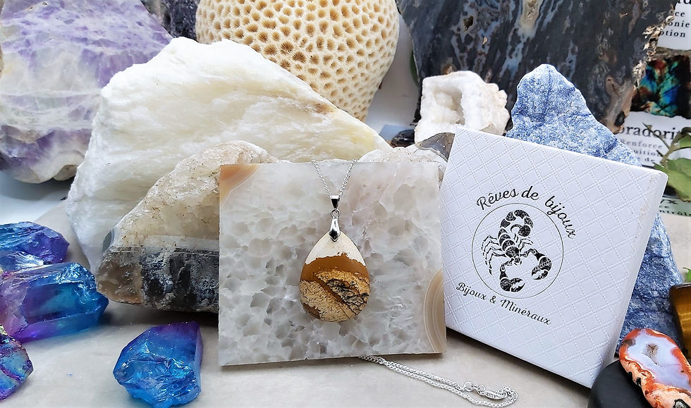 Miniature : Original pendentif Jaspe Paysage