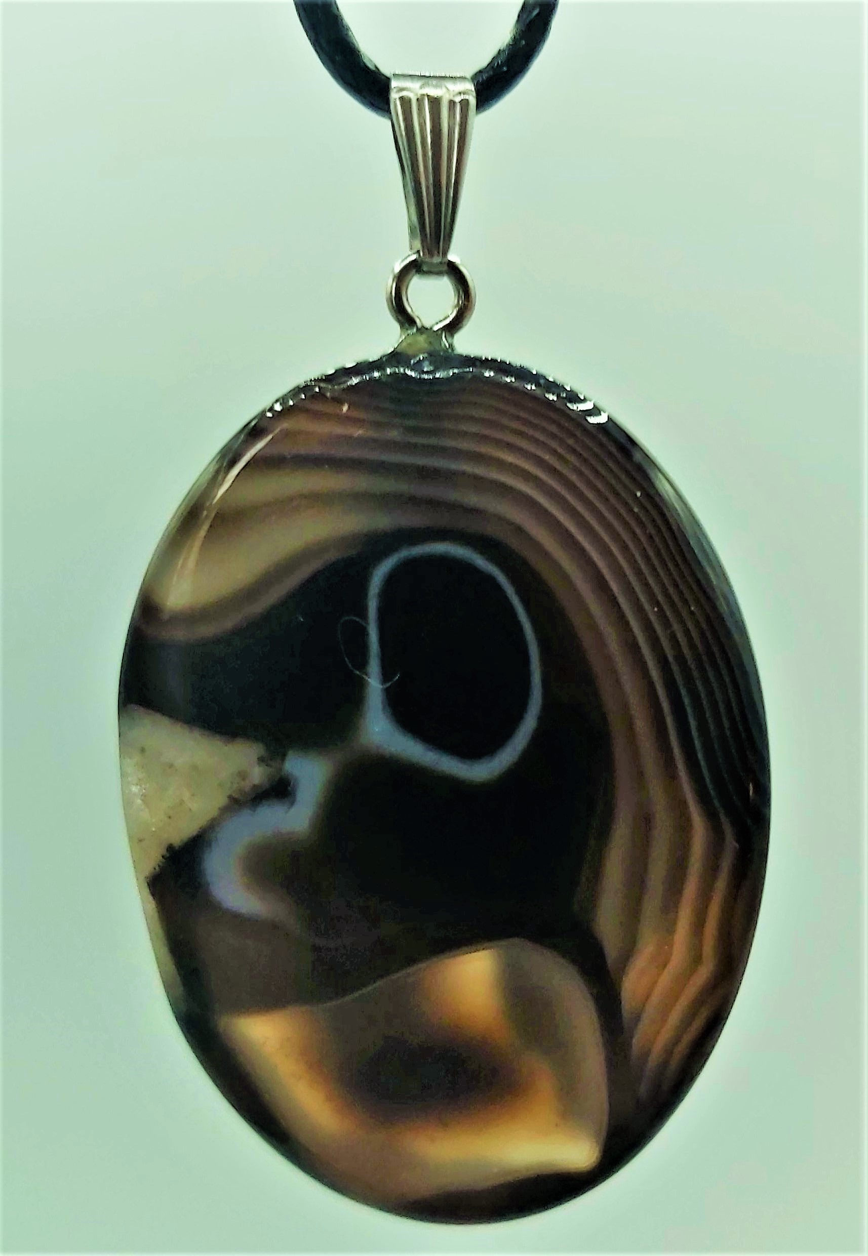 Collier avec pendentif Agate