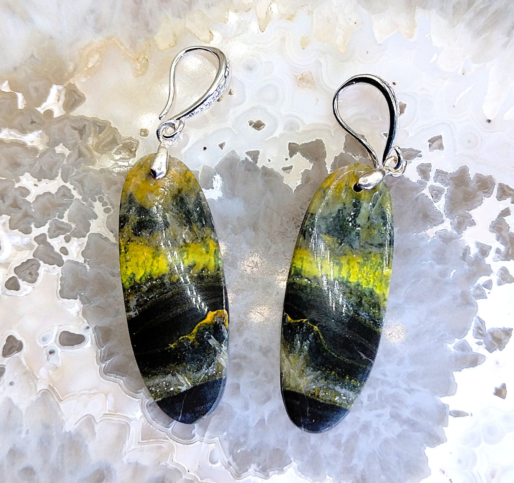 Boucles d'oreilles - Jaspe Bumble-Bee