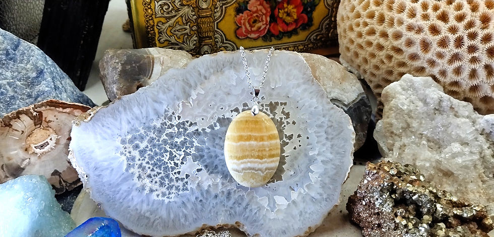 Miniature : Calcite jaune rubanée