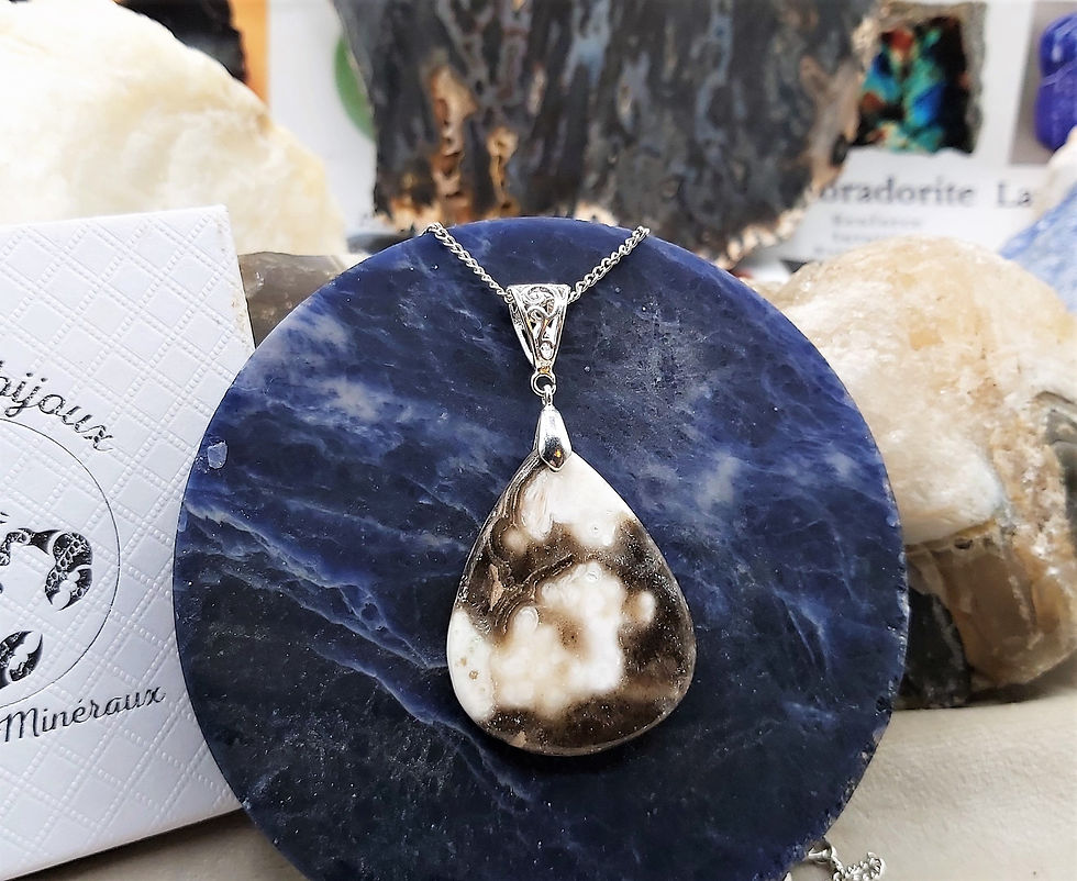 Miniature : Fabuleux pendentif Calcite zébrée