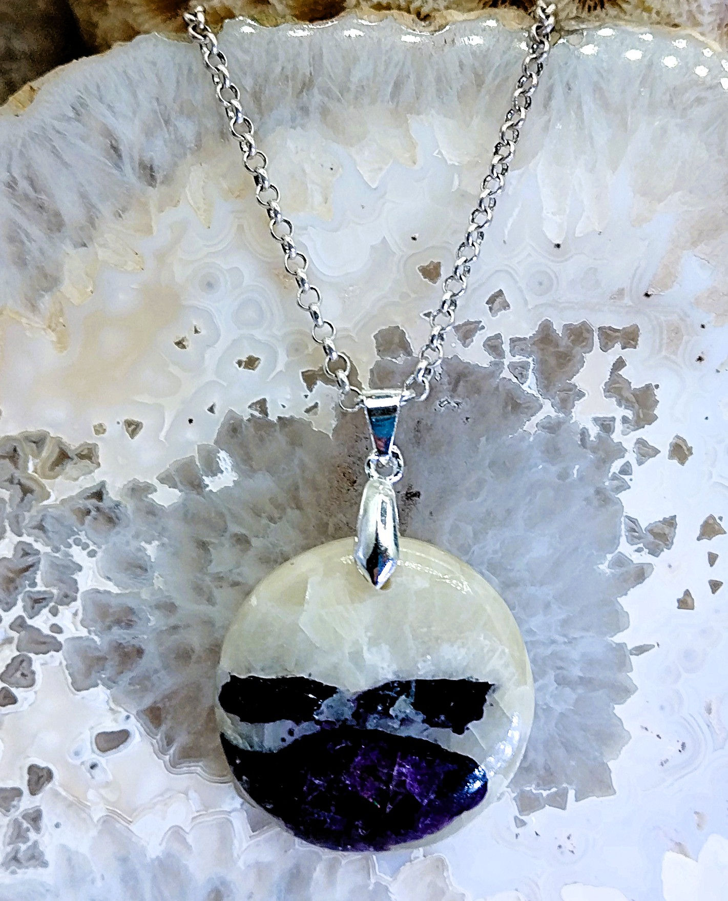 Fluorite dans Calcite