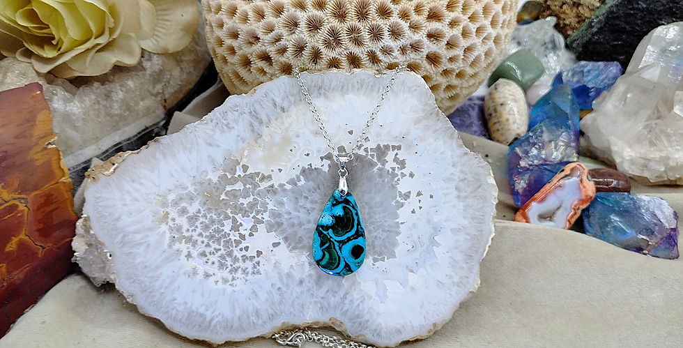 Miniature : Chrysocolle dans Malachite
