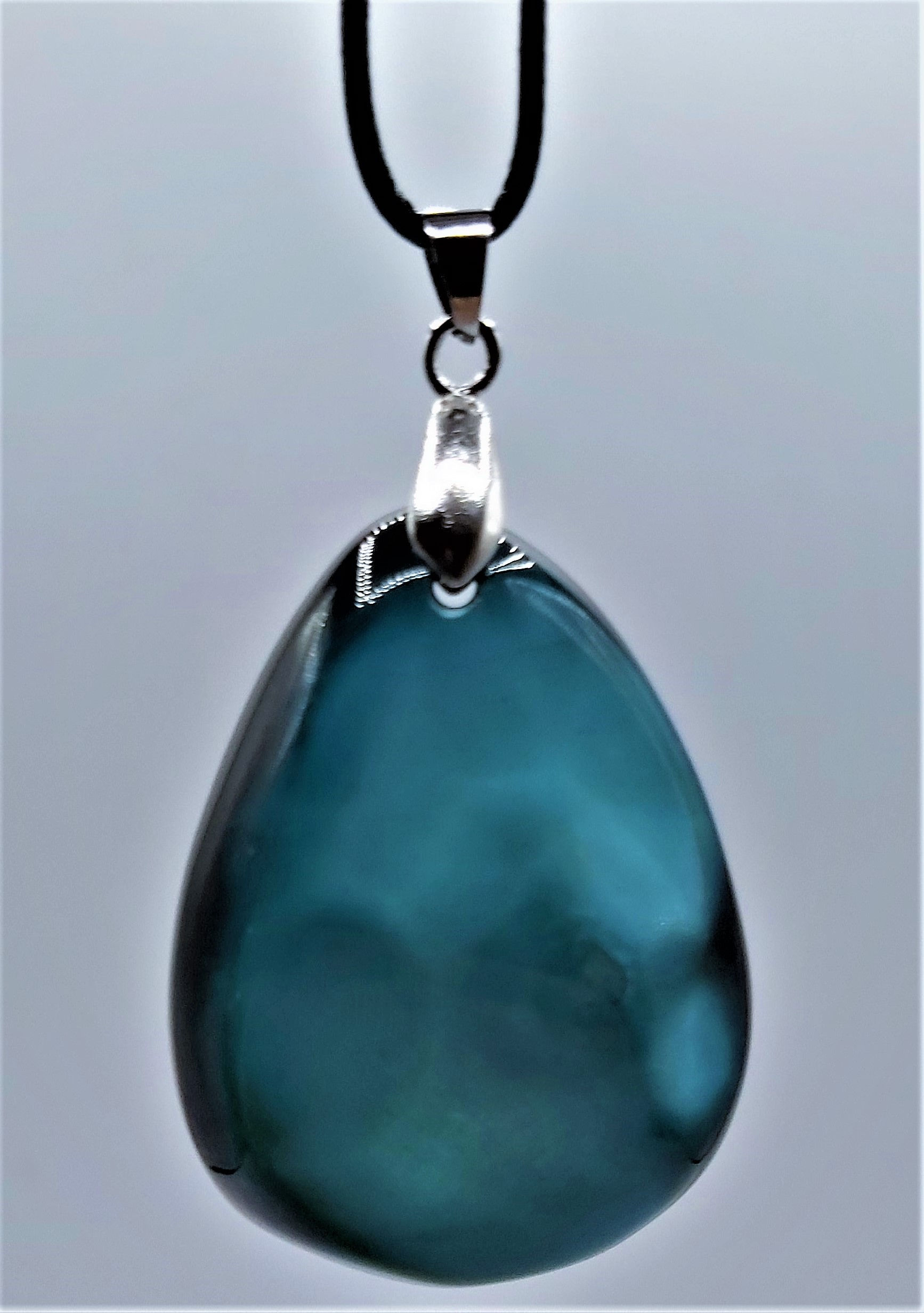 Collier avec pendentif Agate brute polie