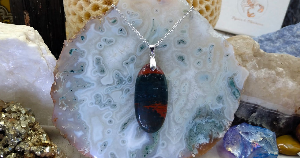 Miniature : Blood stone (Jaspe Sanguin)