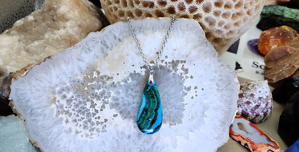 Miniature : Chrysocolle dans Malachite