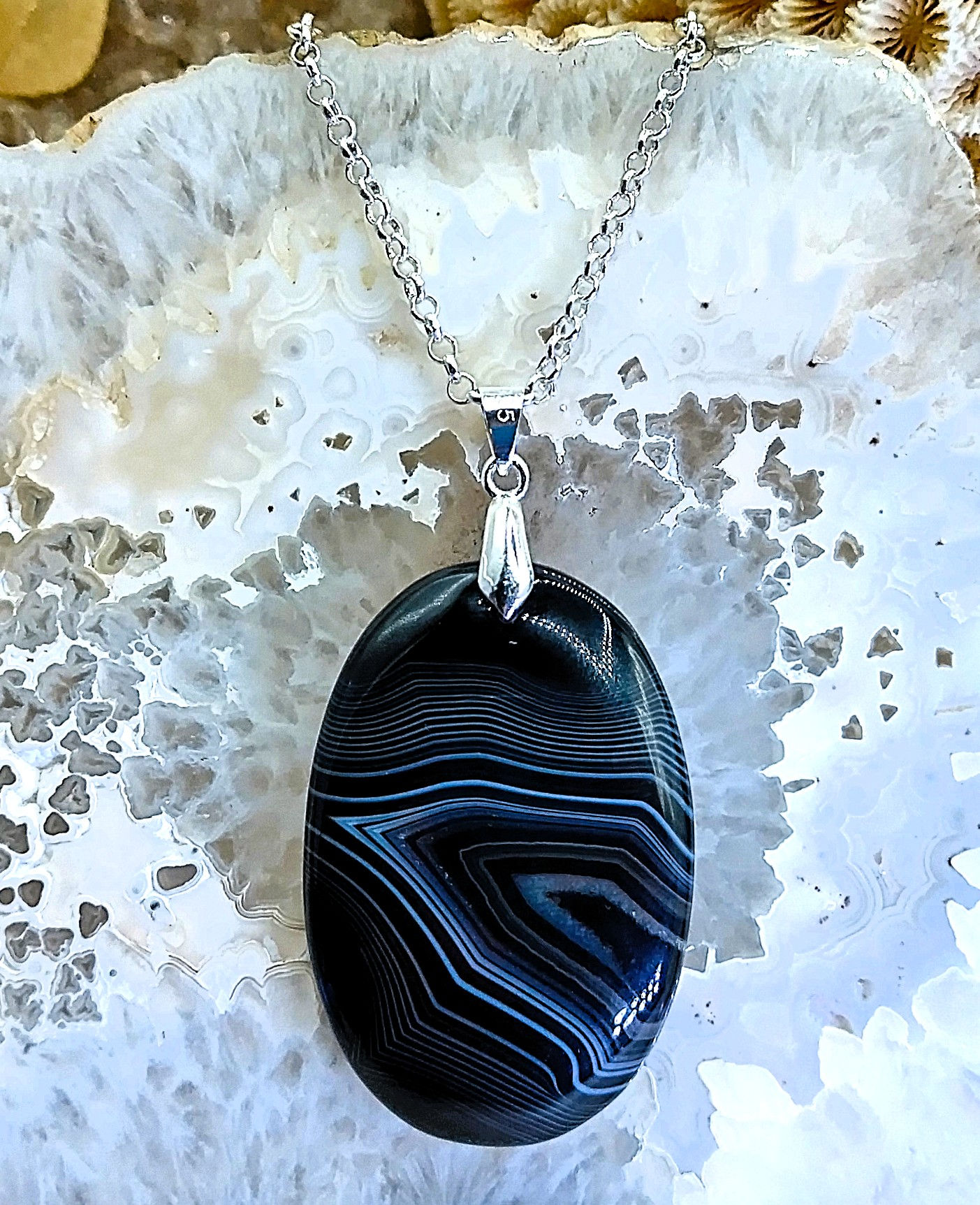 Onyx rubané "Nicolo"