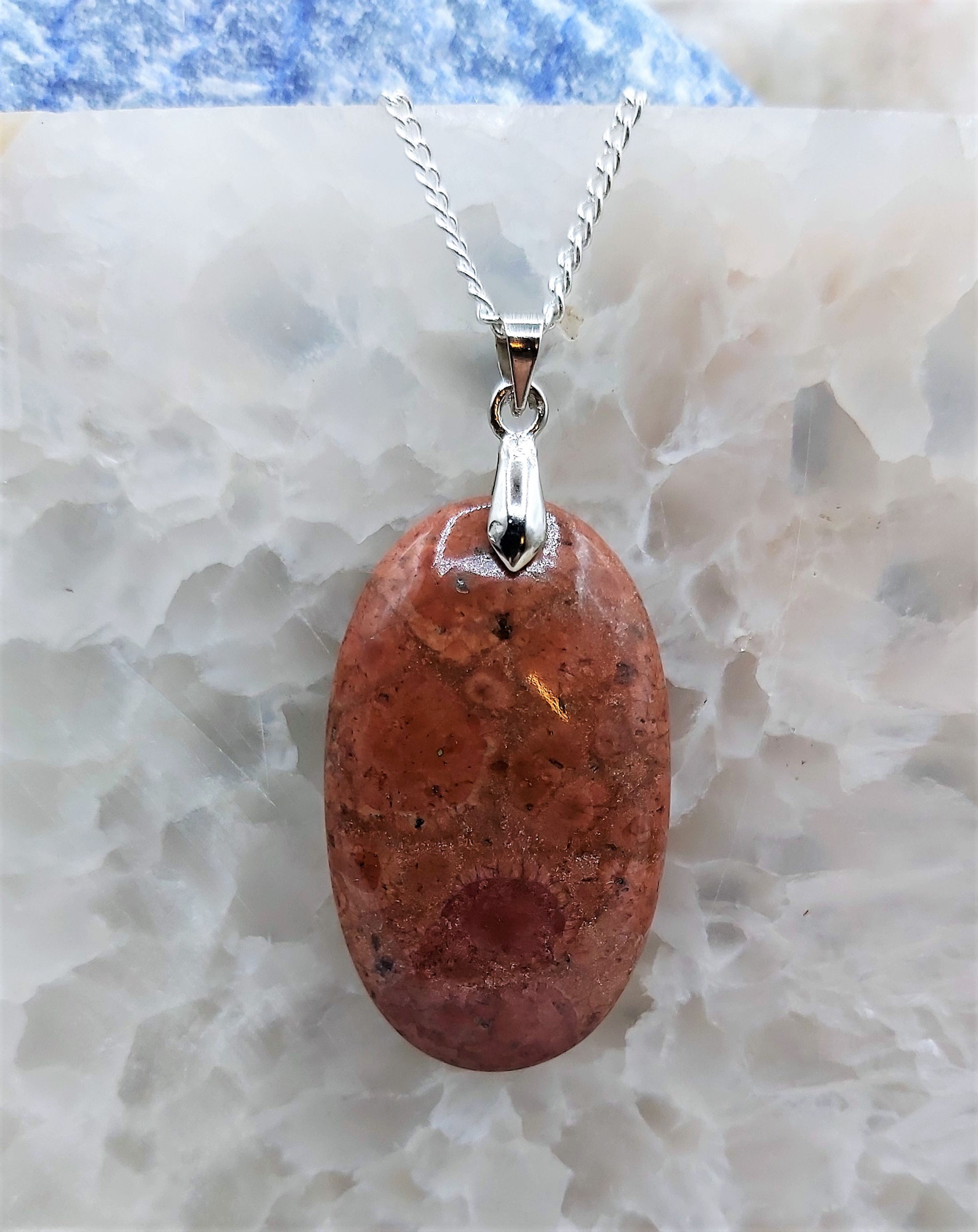 Très beau pendentif Jaspe Pavot