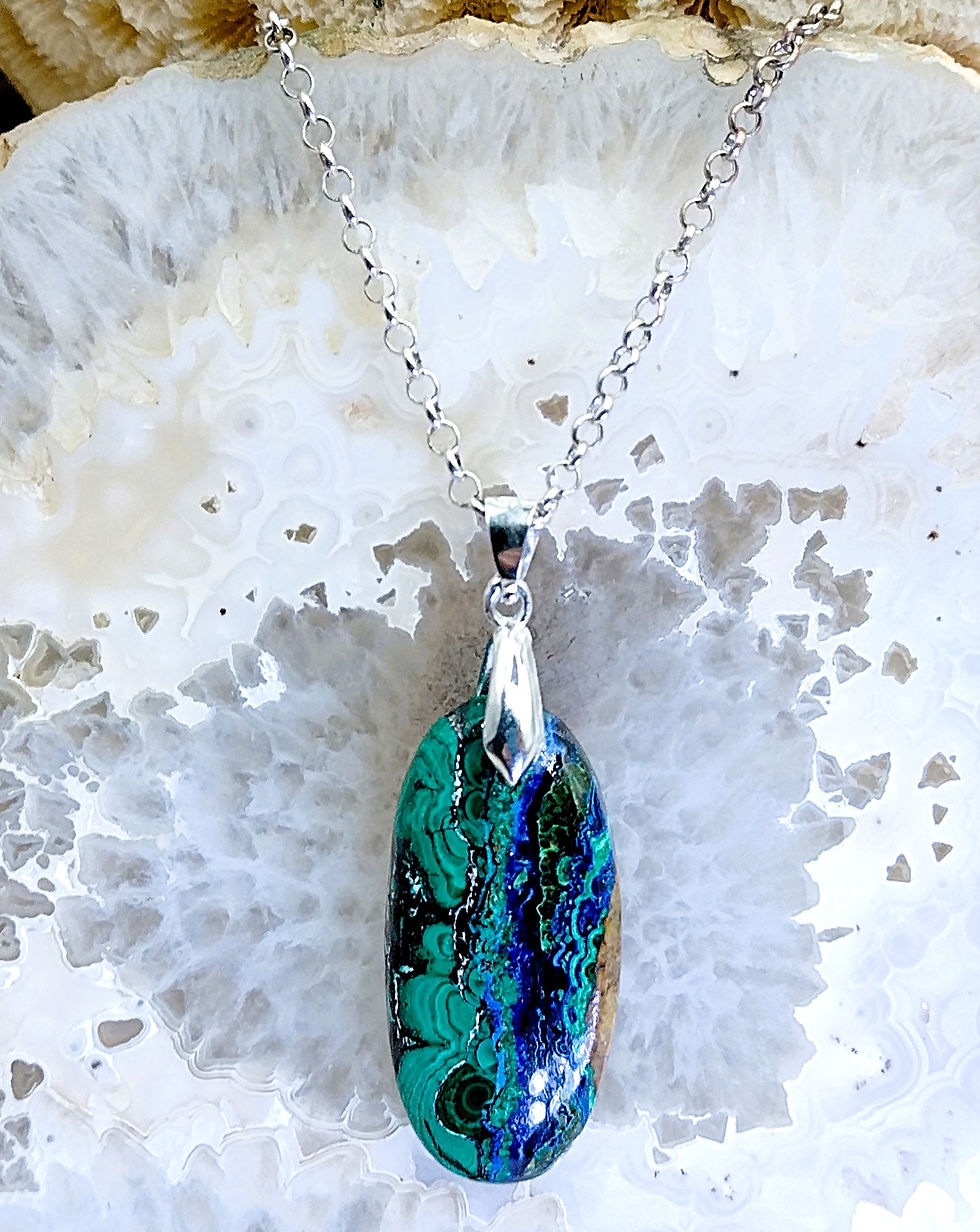 Azurite dans Malachite