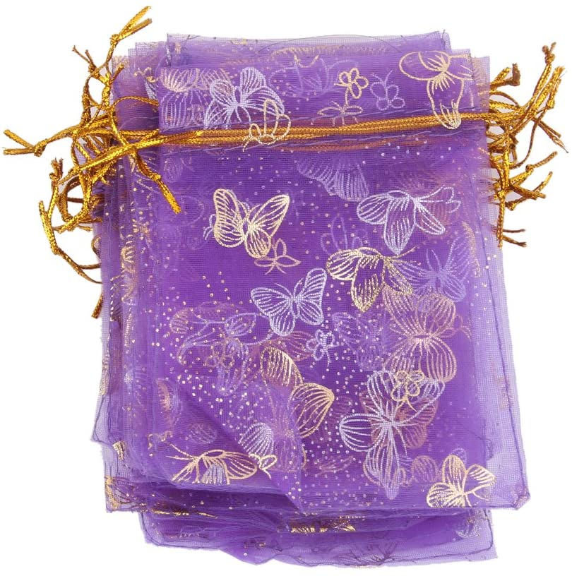 Miniature : Pochette cadeau avec motif papillon doré