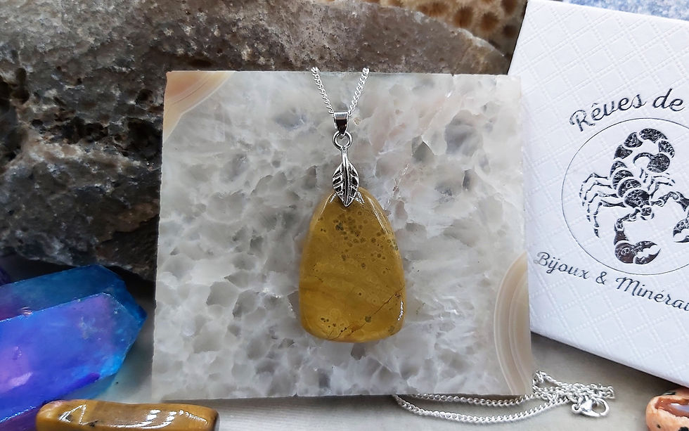 Miniature : Merveilleux pendentif Jaspe Océan