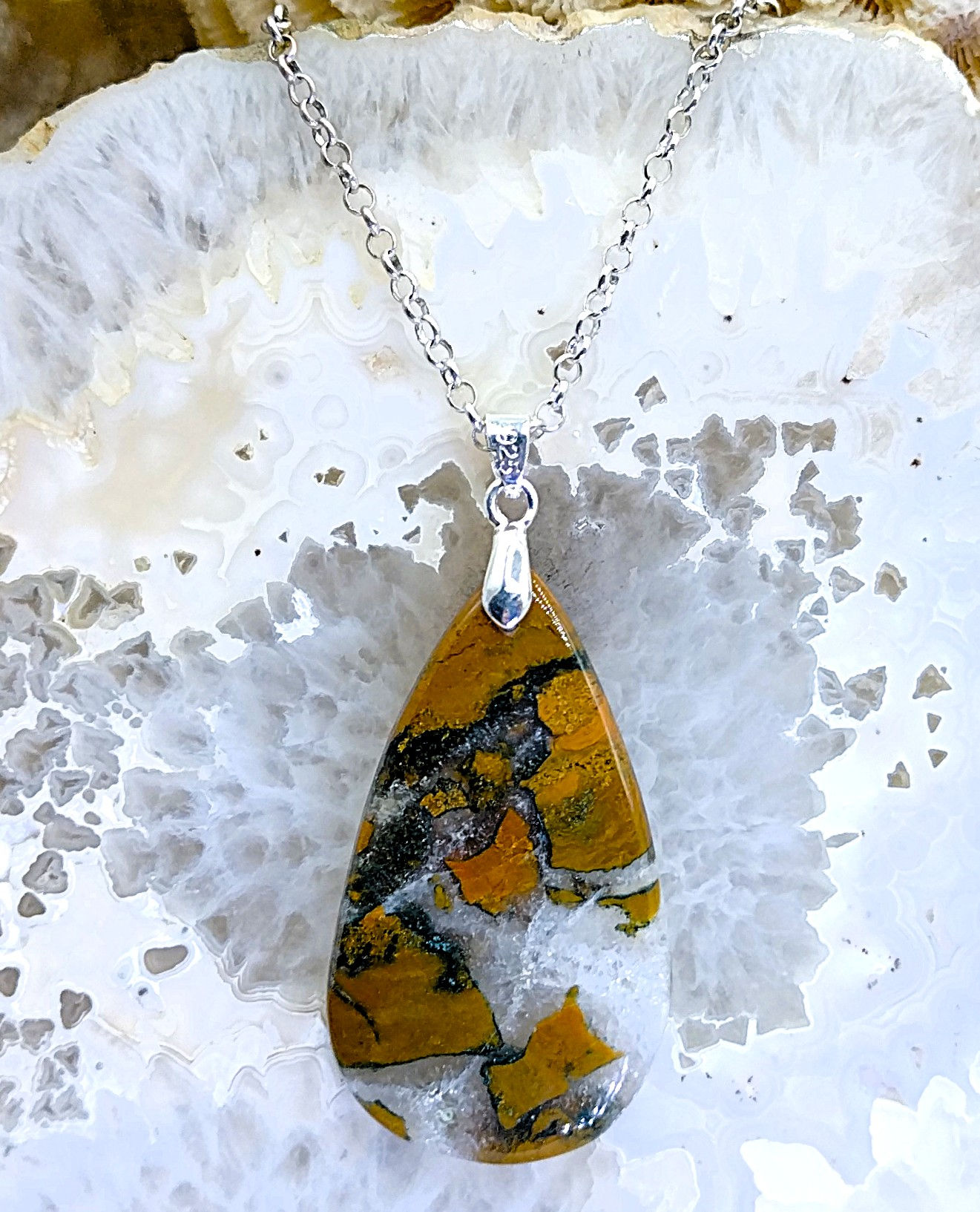 Agate avec corail rouge fossile