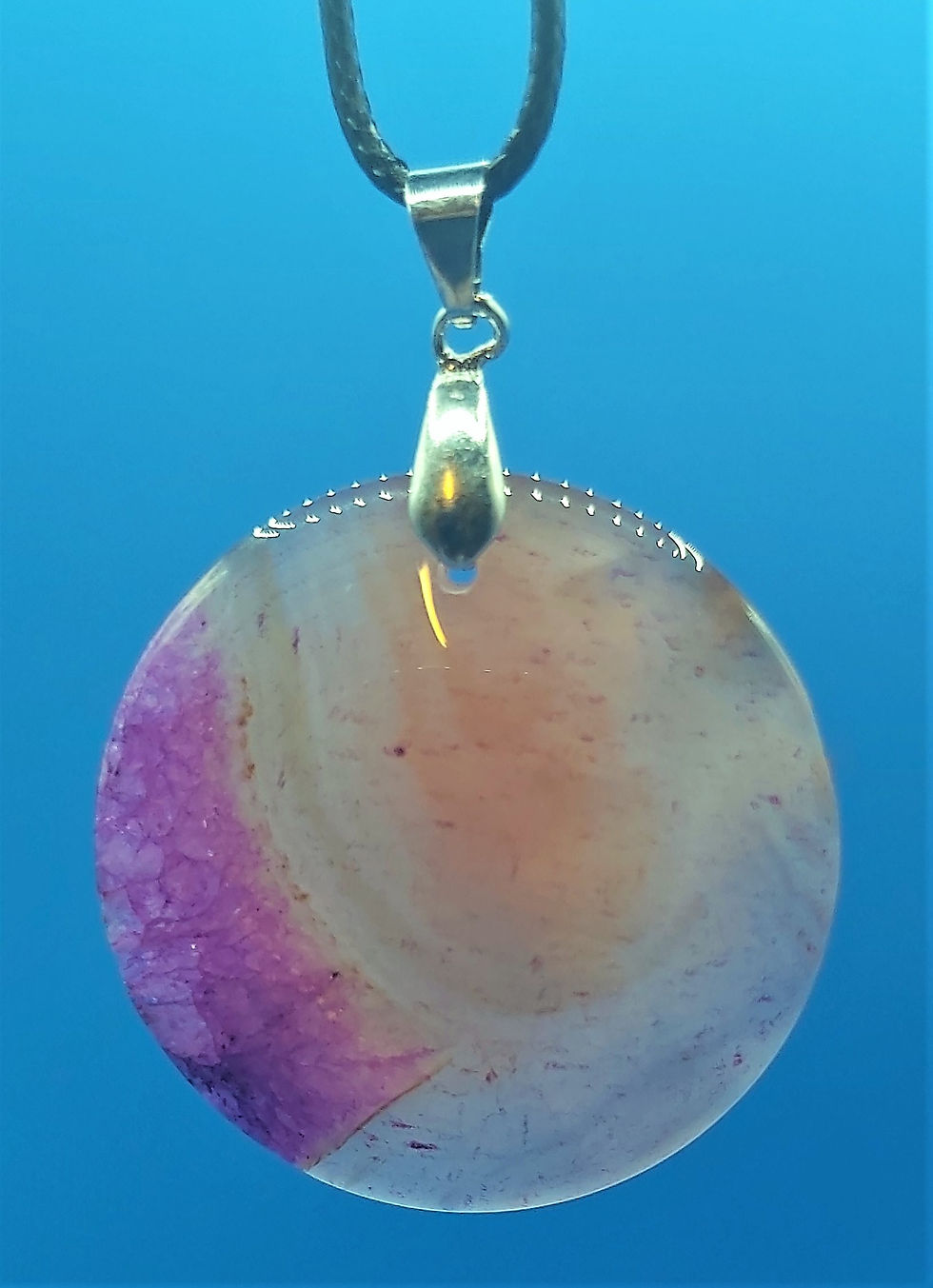 Collier avec jolis pendentifs Agates