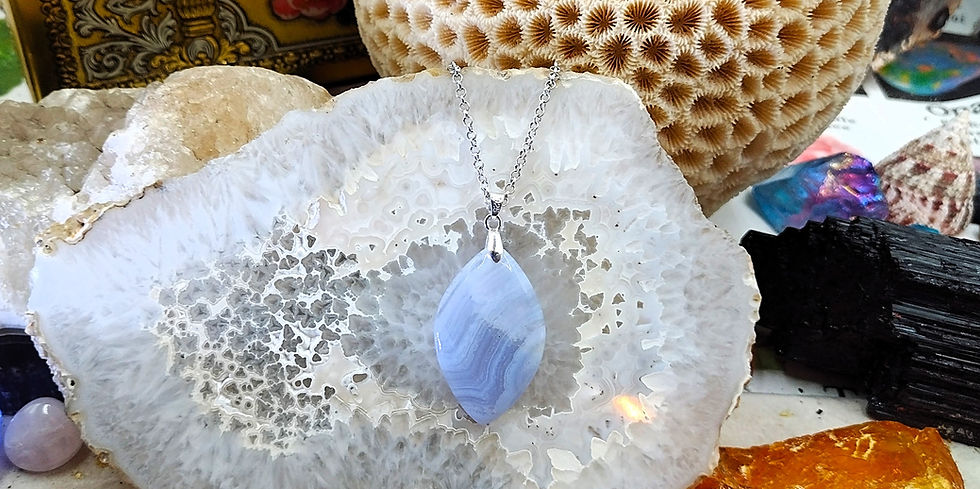 Miniature : Calcédoine bleue