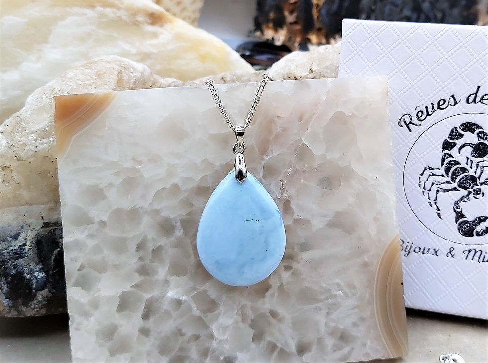 Miniature : Superbe Pendentif Opale bleue