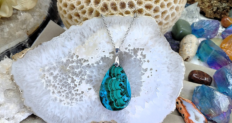 Miniature : Chrysocolle dans Malachite