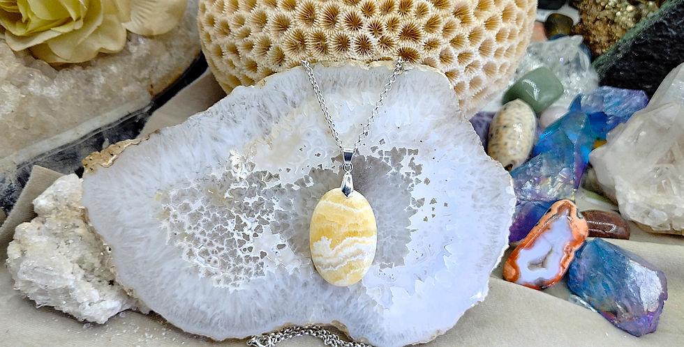 Miniature : Calcite jaune rubanée