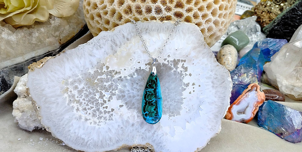 Miniature : Chrysocolle dans Malachite