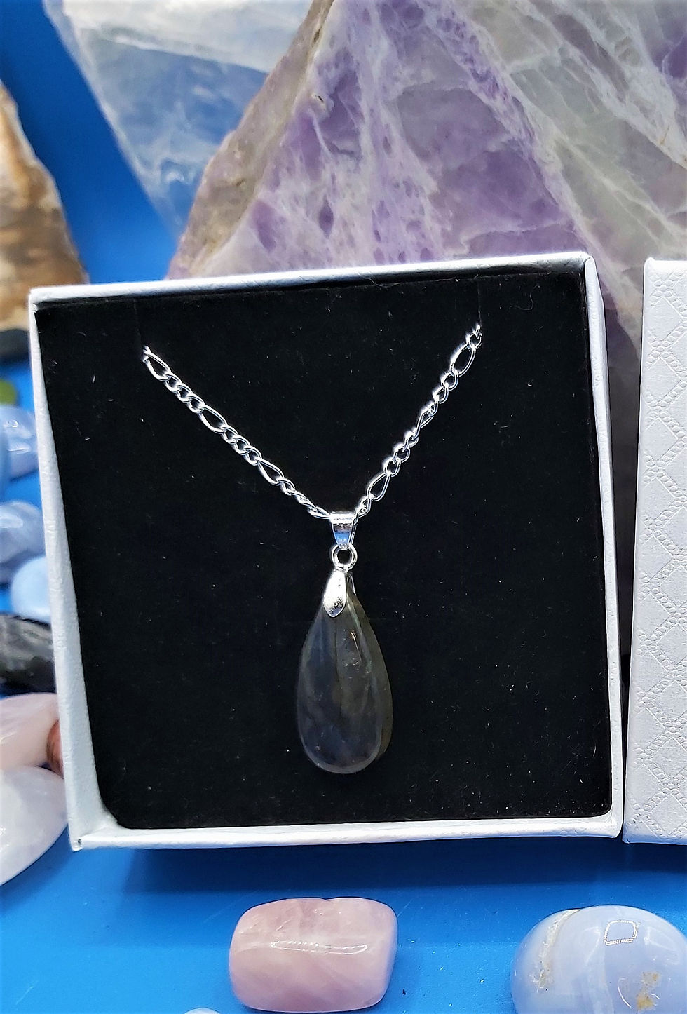 Miniature : Collier avec joli petit pendentif Agate Mousse