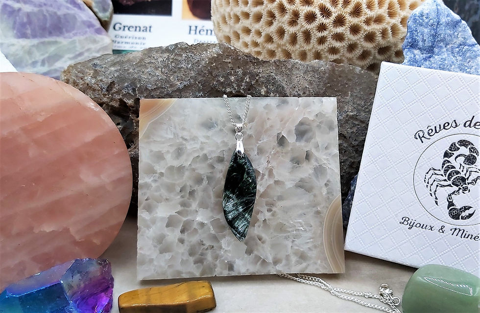 Miniature : Très beau pendentif Séraphinite