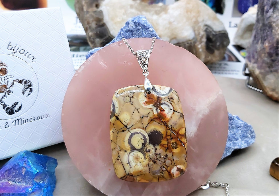 Miniature : Fabuleux pendentif de Jaspe Bird-Eye