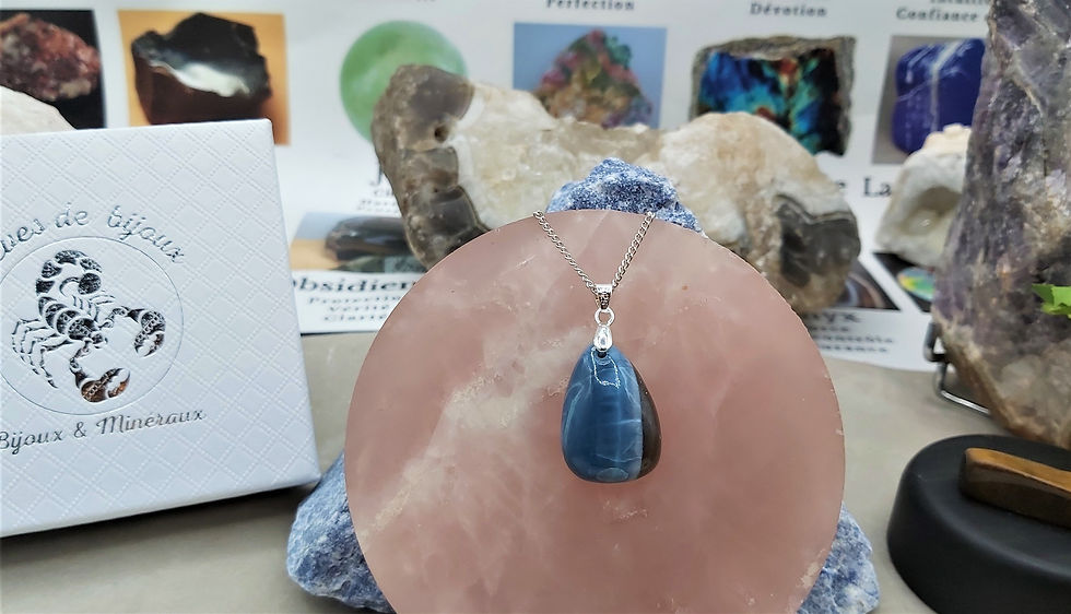 Miniature : Très joli petit Pendentif Opale bleue