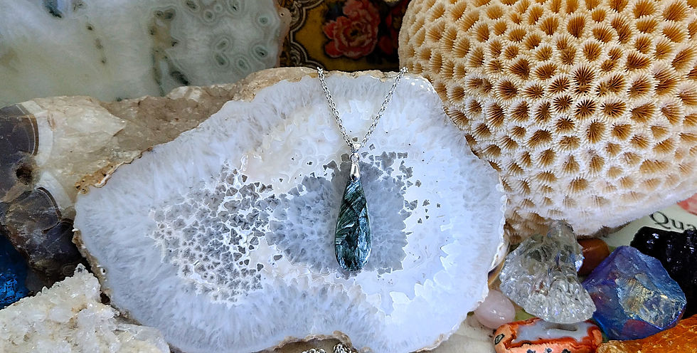Miniature : Séraphinite du lac Baïkal
