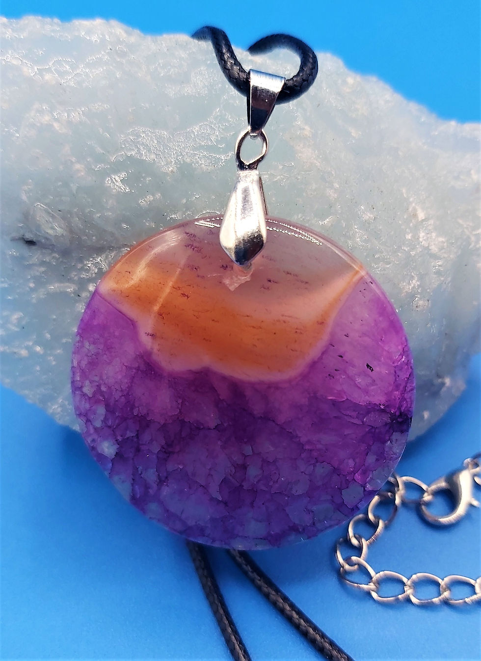 Miniature : Collier avec jolis pendentifs Agates