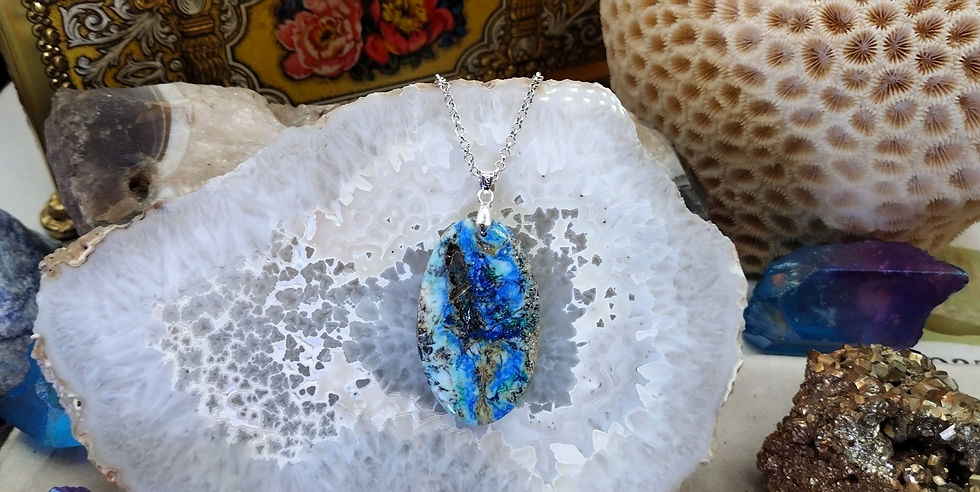 Miniature : Azurite Turquoise dans Malachite