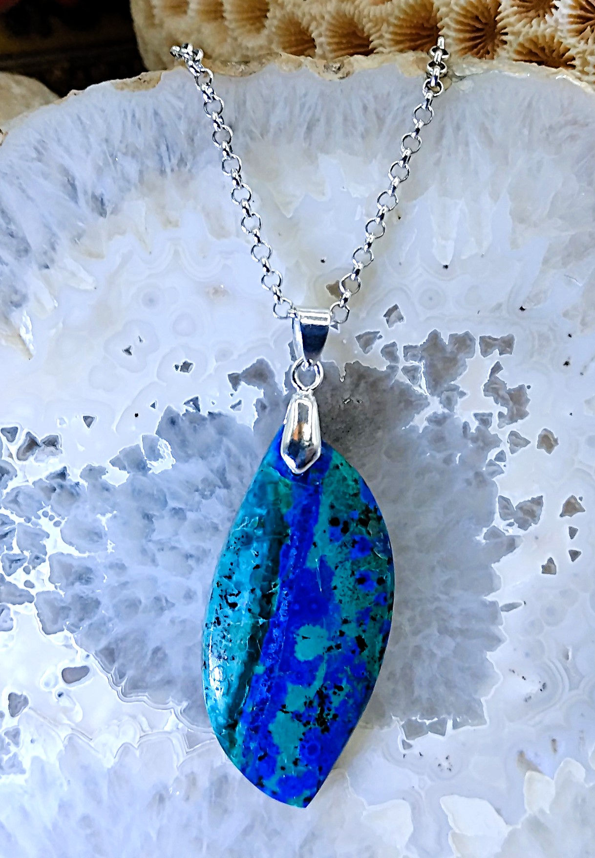 Azurite dans Malachite