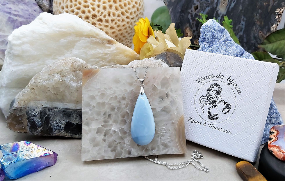 Miniature : Fantastique Pendentif Opale bleue Owyhee