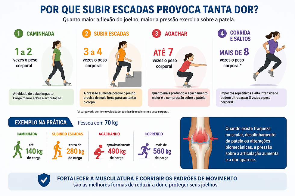 infográfico carga no joelho