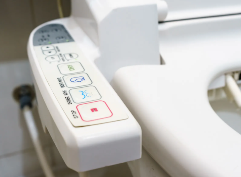 Picture of a bidet control pad.