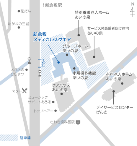 新倉敷メディカルスクエア地図