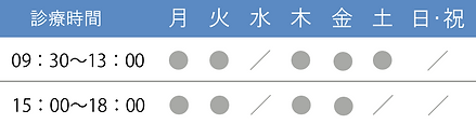 耳鼻咽喉科角田医院 診療時間表