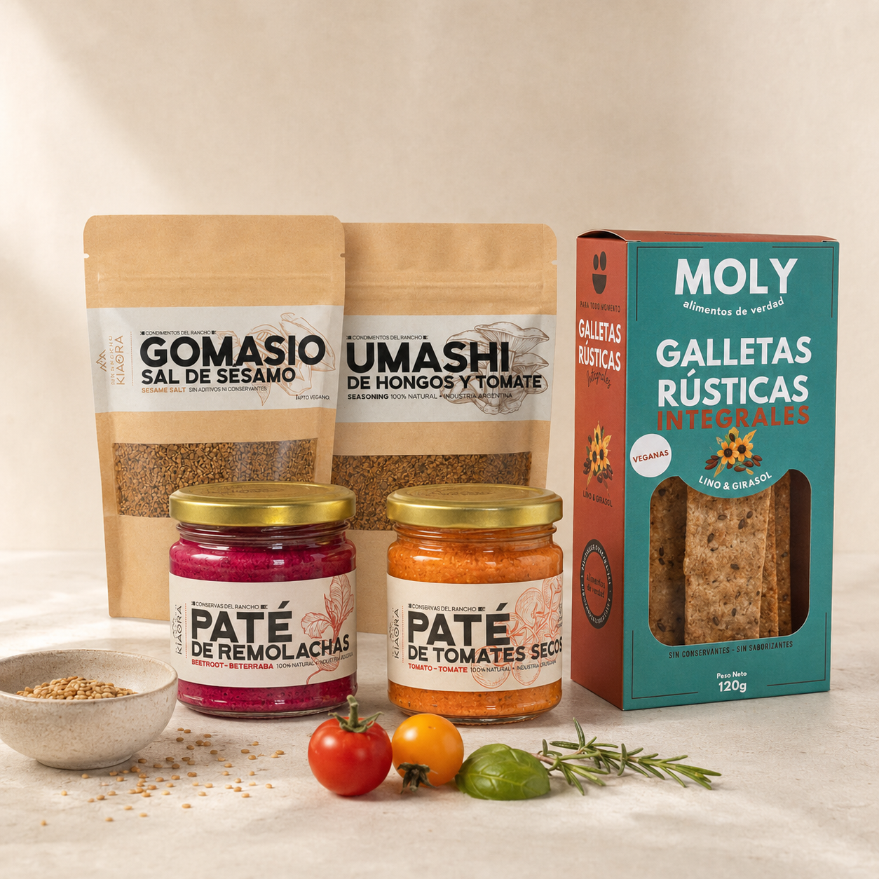 Empezá acá: 2 patés +2 condimentos + MOLY