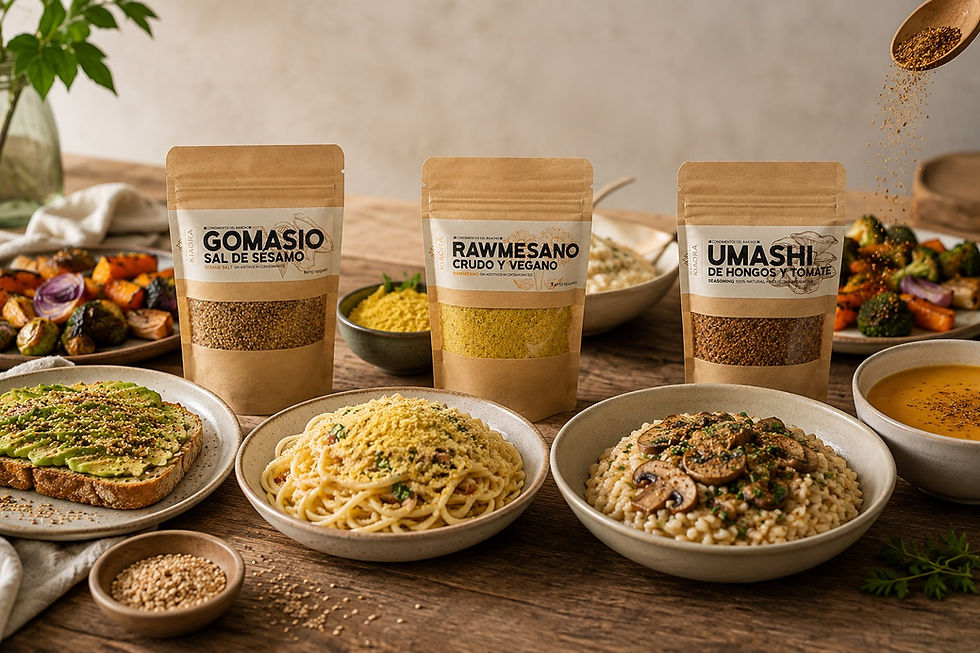 Gomasio, Rawmesano y Umashi: tres condimentos naturales para transformar tus comidas