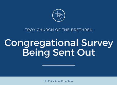 Congregational Survey Being Sent Out