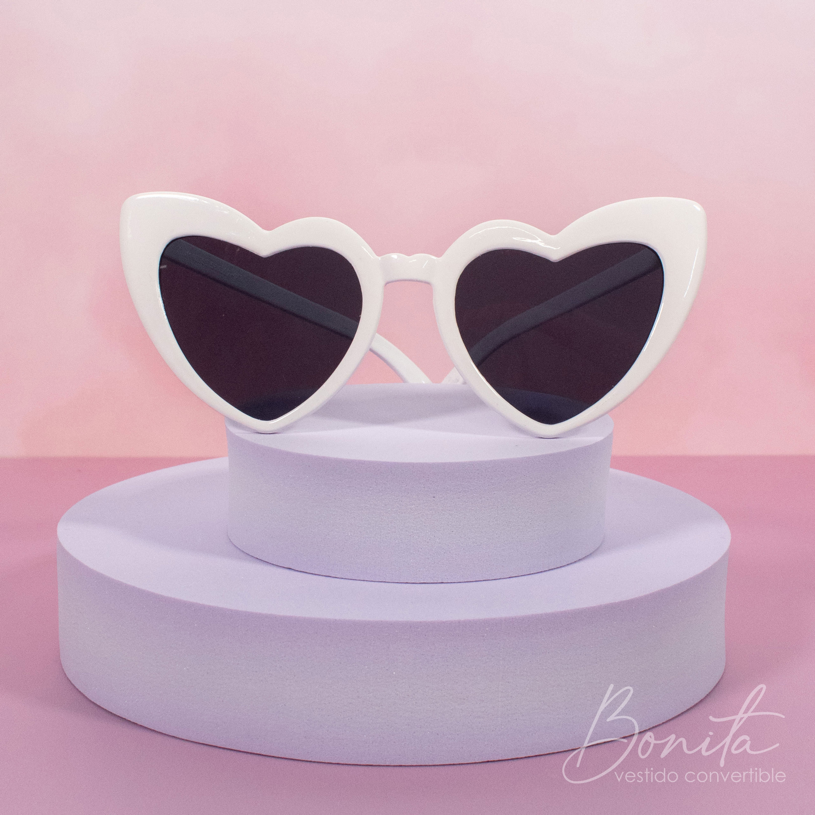 Lentes Corazón Color Blanco