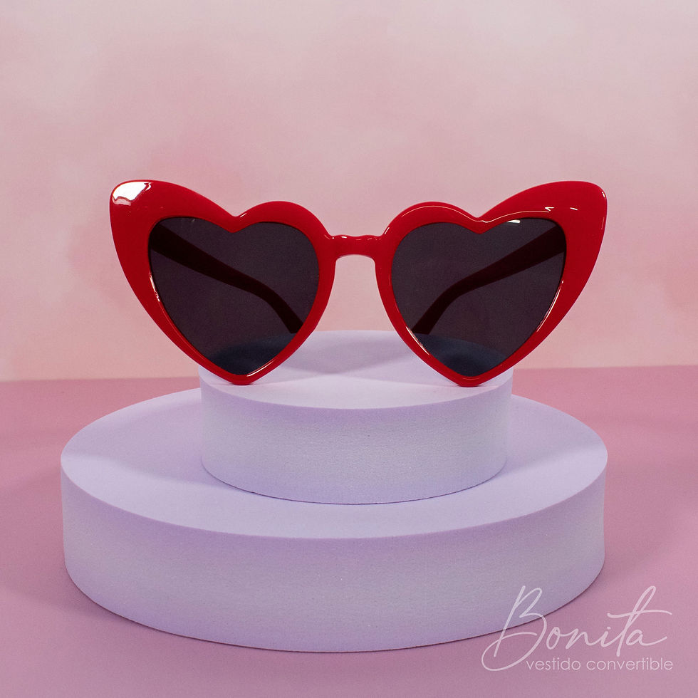 Lentes Corazón Color Rojo