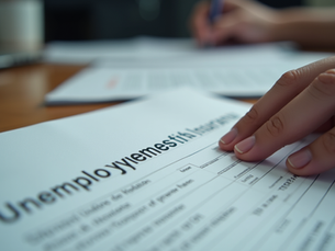 Person filing a paper unemployment claim