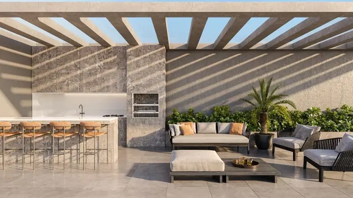 terraza con mucho viento