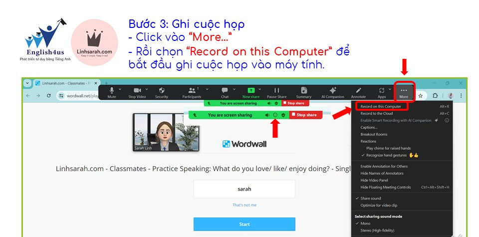 Hãy click vào nút MORE ở ngoài cùng phía bên phải trên thanh điều khiển ...