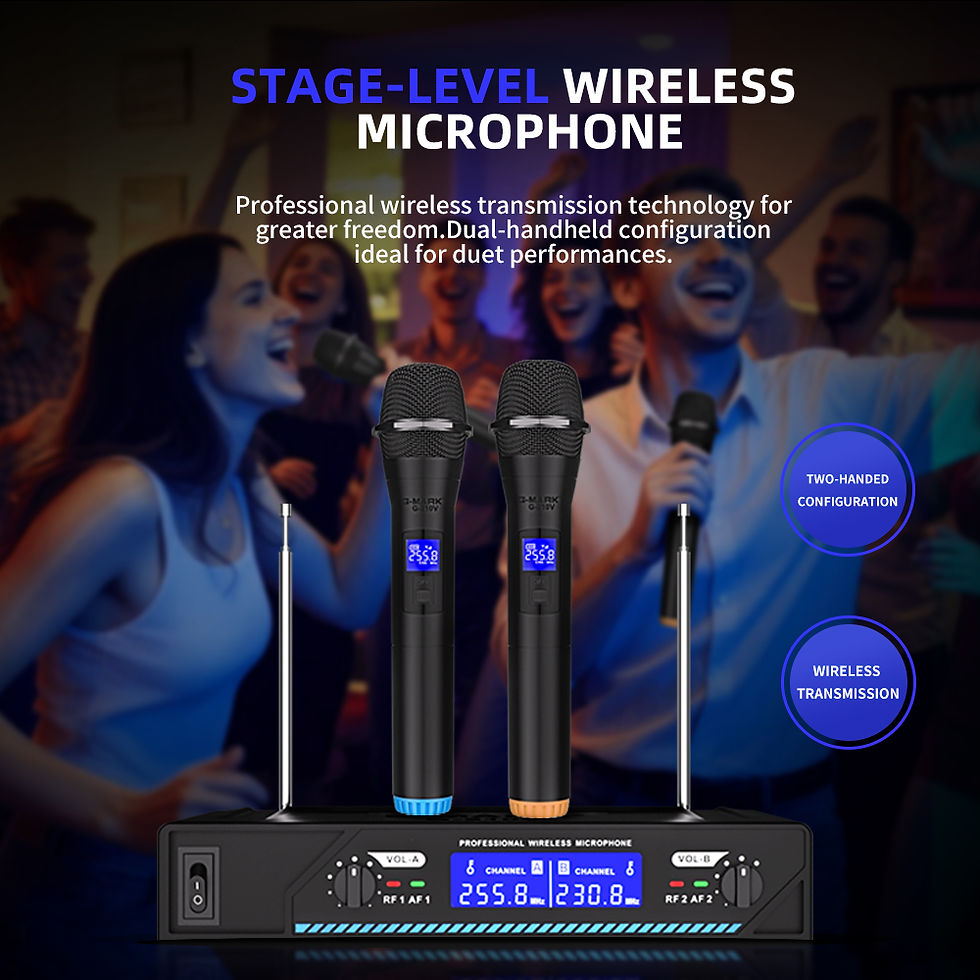 Miniatura: Wireless Microphone G-MARK G210V Professional 2 Channels Handheld Karaoke Mic Fo